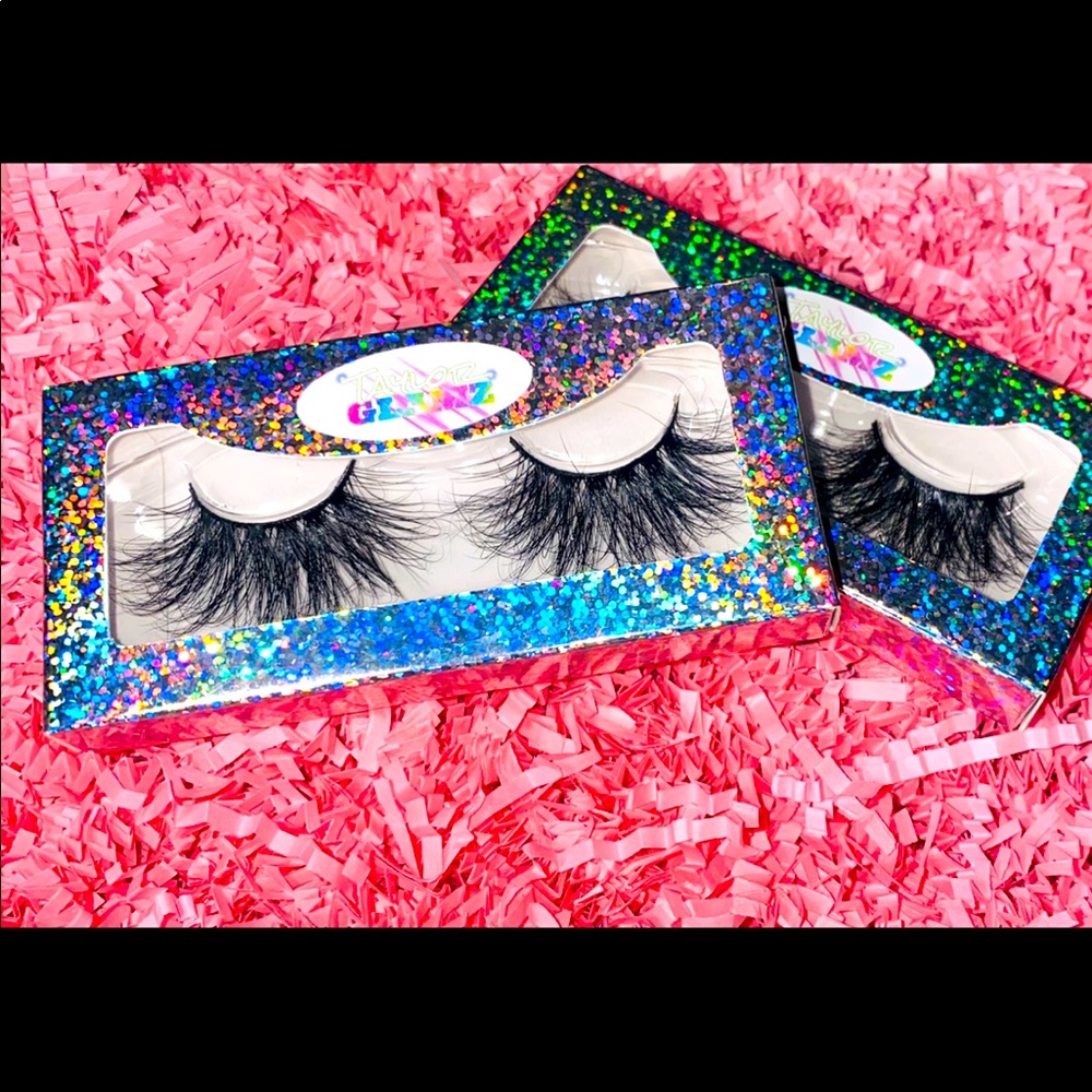 25mm Lashes Mink Eyelashes Natural Hair 3D Mink Lashes Fluffy 1 Pair